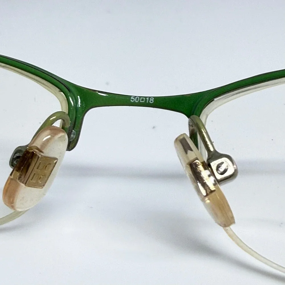 Kate Spade Grayson 0JDE Semi Rimless Eyeglasses Green Dark Brown Italy 50-18-135